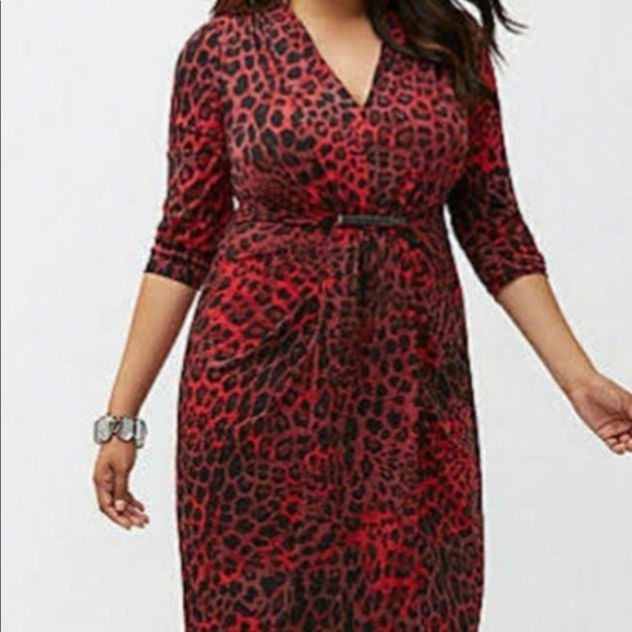 red and black cheetah print dress
